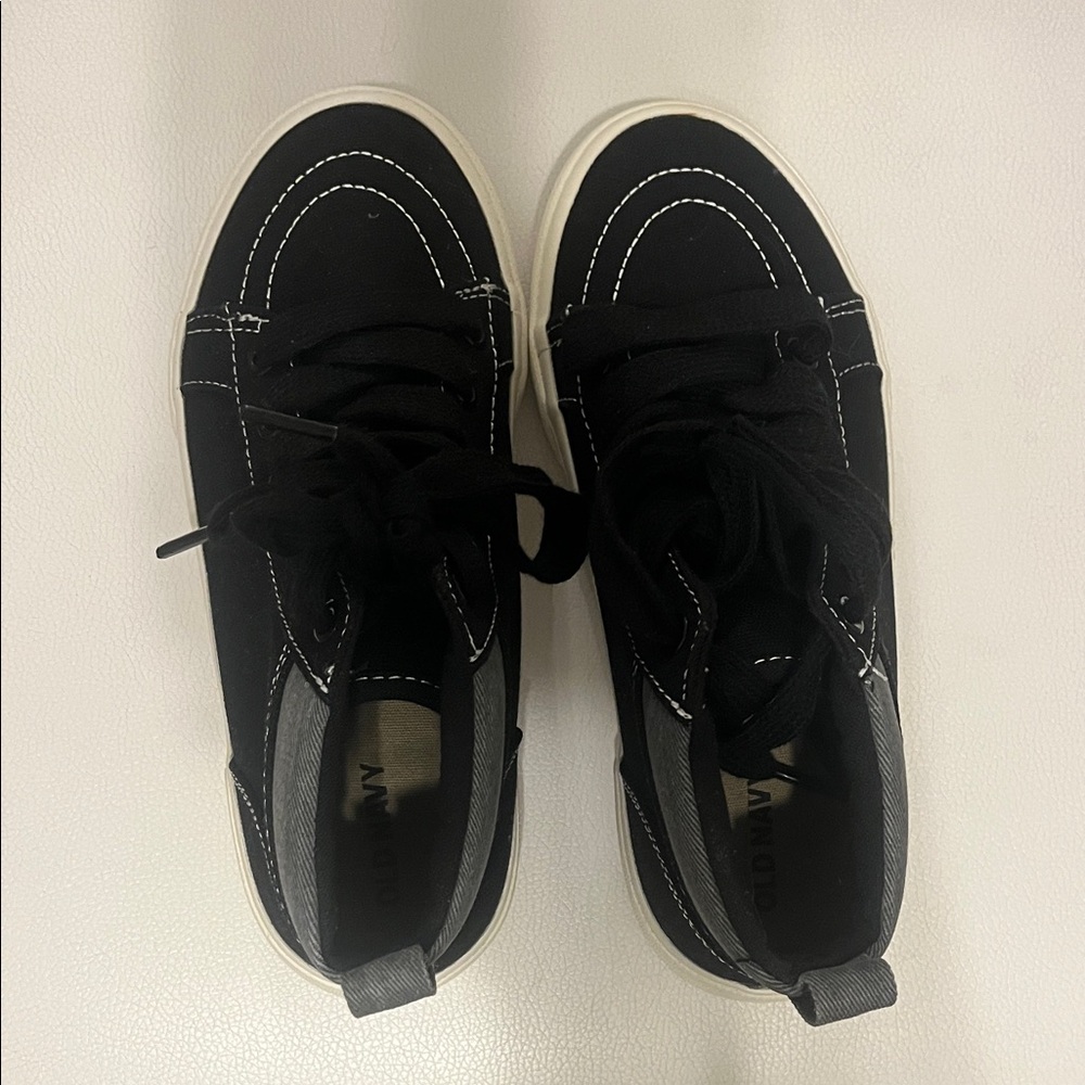 Old Navy Black Canvas High Top Sneakers